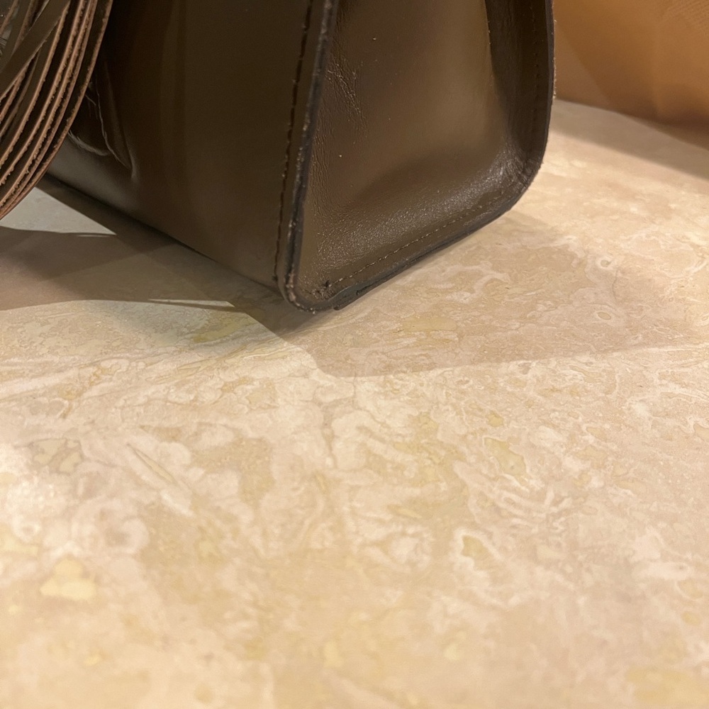 Patricia Nash Rienzo Rose Tooled Satchel Mushroom color - Picture 13 of 16